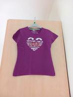 Paarse t-shirt met print maat 134/140, zeer goede staat, Ophalen of Verzenden, Zo goed als nieuw, Meisje, Shirt of Longsleeve