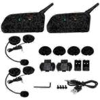 2 stuks Motor headset intercom bluetooth helm draadloos comm