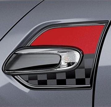 Trim covers set zwart / rood JCW voor zijknipperlicht nieuw  beschikbaar voor biedingen