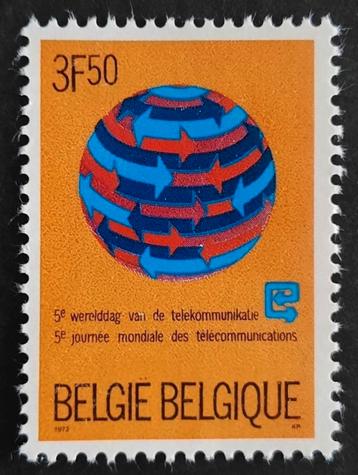 Belgique : COB 1673 ** Télécommunications 1973.