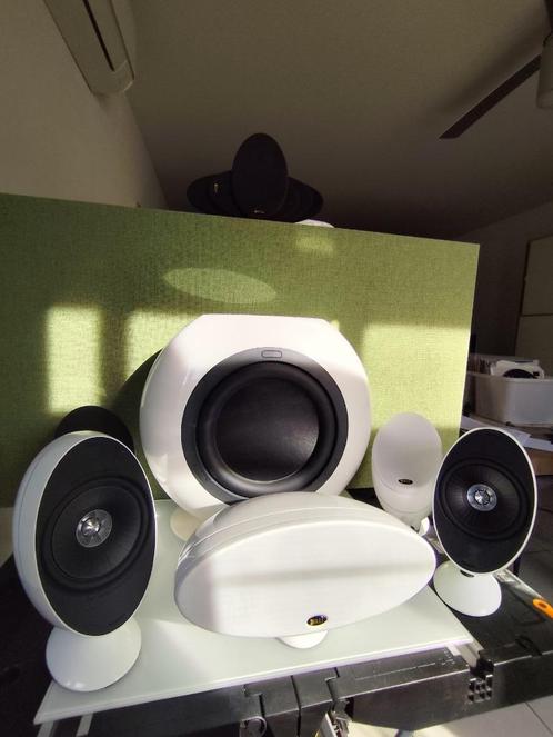 KEF 3005 SE White Edition 5.1 Home Cinema/Muziek, Audio, Tv en Foto, Luidsprekerboxen, Gebruikt, Complete surroundset, Ophalen of Verzenden