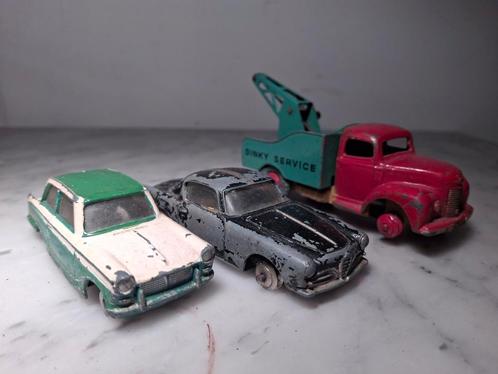 3 Dinky Toys- camion et voitures, Hobby en Vrije tijd, Modelauto's | 1:43, Gebruikt, Auto, Dinky Toys, Ophalen of Verzenden