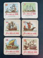 6 Bierviltjes - GUEUZE BELLE-VUE - SCHEPEN 2, Ophalen of Verzenden, Gebruikt, Viltje(s), Overige merken