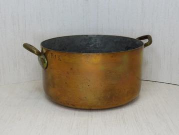 Vintage Kookpot in Rood koper - M.POMMIER - BRUX-18 cm beschikbaar voor biedingen