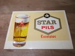 RECLAMEBORD BIER 30X40 STAR PILS BROUWERIJ EXCELSIOR GENT, Verzamelen, Ophalen of Verzenden, Zo goed als nieuw, Reclamebord, Plaat of Schild