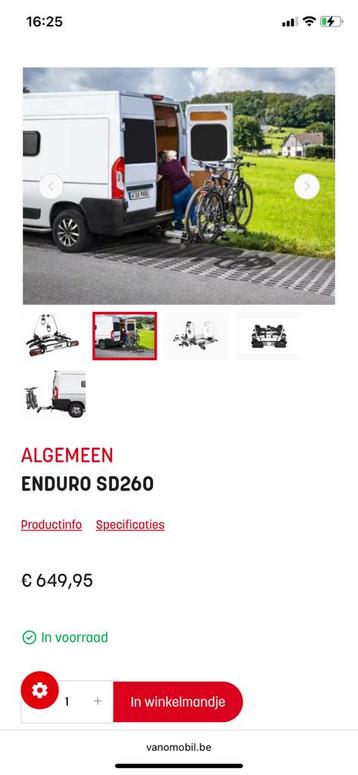 Uitschuifbare fietsendrager gewoon neuw beschikbaar voor biedingen