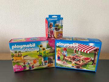 Playmobil pakket 23 - Markt 6121, 9082, 9097 beschikbaar voor biedingen