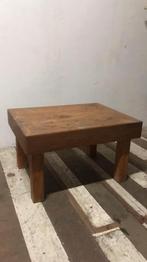 Table d'appoint en chêne massif - industriel/shabby chic, Maison & Meubles, 55 à 75 cm, Enlèvement ou Envoi, Carré, Utilisé