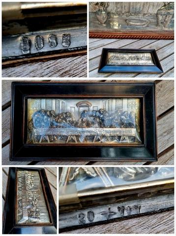 Laatste avondmaal, verzilverd koper, 26 x 13,5 cm beschikbaar voor biedingen