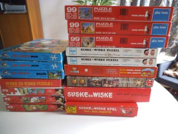 14 puzzels en 2 gezelschapspelletjes Suske en Wiske disponible aux enchères