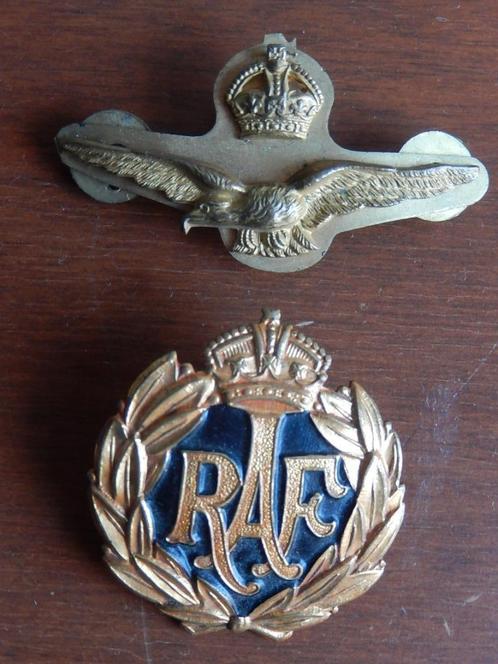 2 insignes RAF, Collections, Objets militaires | Seconde Guerre mondiale, Autres, Enlèvement