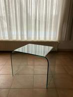 2 Glazen bijzettafeltjes, Huis en Inrichting, Ophalen, Minder dan 45 cm, Klassiek/industrieel/romantisch, 55 tot 75 cm