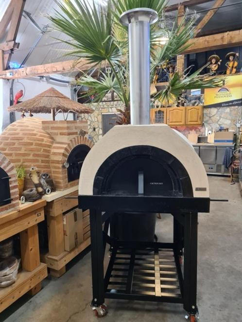 Houtgestookte steenoven pizzaoven AMALFI AD80 steel base, Tuin en Terras, Pizzaovens, Nieuw, Ophalen