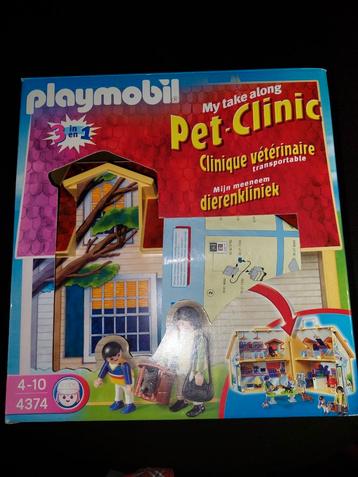 Playmobil Pet-Clinic 4374 complet dans sa boîte d'origine