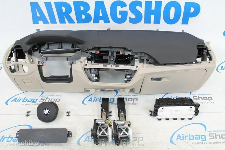 Airbag set Dashboard M zwart/beige HUD BMW X4 G02 2018-...., Auto-onderdelen, Dashboard en Schakelaars, Gebruikt, Ophalen of Verzenden