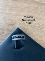 Ring maat 60 Victoria, Handtassen en Accessoires, Ringen, Met strass, 18 tot 19, Blauw, Ophalen of Verzenden