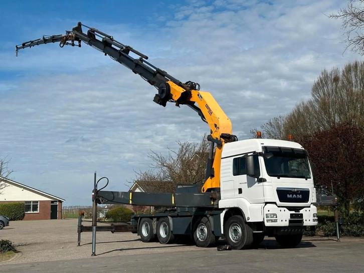 MAN TGS 35.480 8x4 COPMA 110TM CRANE/GRUE/Fly-Jib/LIER/WINDE, Auto's, Vrachtwagens, Bedrijf, ABS, Airconditioning, Centrale vergrendeling