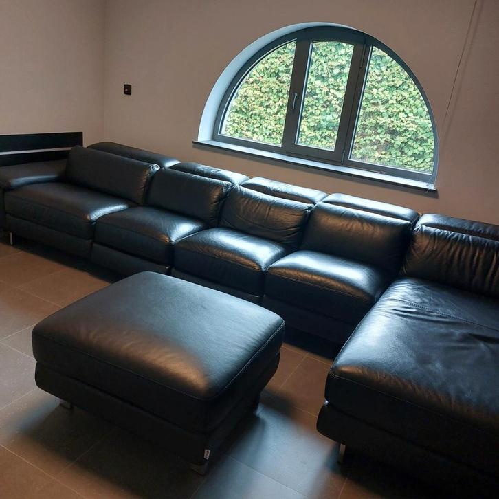 Leren Bardi hoek zetel - elektrisch, Huis en Inrichting, Zetels | Zetels, Zo goed als nieuw, Hoekbank, Vierpersoons of meer, 300 cm of meer