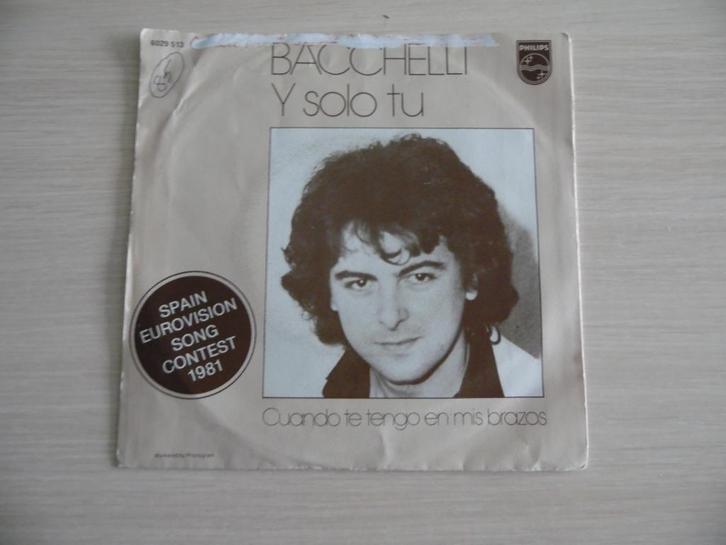 Y SOLO   TU   BACCHELLI    EUROVISION  1981, CD & DVD, Vinyles | Autres Vinyles, Comme neuf, Autres formats, Enlèvement ou Envoi