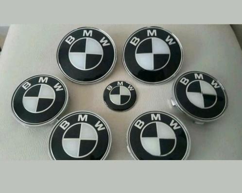 Set van 7x stuks Bmw emblemen zwart wit g20 g30 e60 e90 e39, Auto-onderdelen, Carrosserie, Motorkap, BMW, Voor, Achter, Links