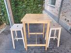 bartafel met 2 krukjes Ikea, Ophalen, Zo goed als nieuw, Hout
