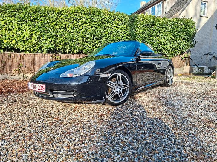 Porsche 996 cabriolet, topstaat, Autos, Porsche, Particulier, Essence, Euro 2, Cabriolet, 2 portes, Automatique, Noir, Noir, Cuir