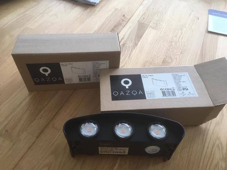 Twee wandlampjes, Tuin en Terras, Buitenverlichting, Aluminium, Led, Ophalen