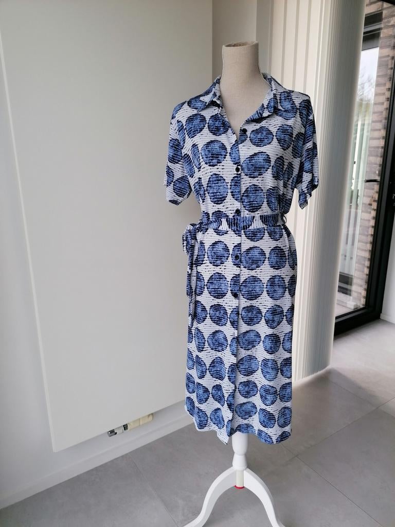 Midi jurk , blauw/wit van Mer Du Sud, mt 46, Kleding | Dames, Maat 46/48 (XL) of groter, Nieuw, Mer Du Sud, Ophalen of Verzenden