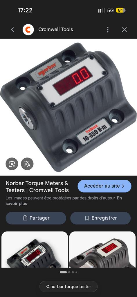 Testeur de couple clé dynamométrique Norbar, Enlèvement, Neuf