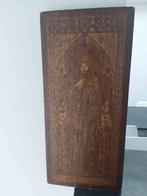 Houten paneel in pyrografie, Antiek en Kunst, Ophalen