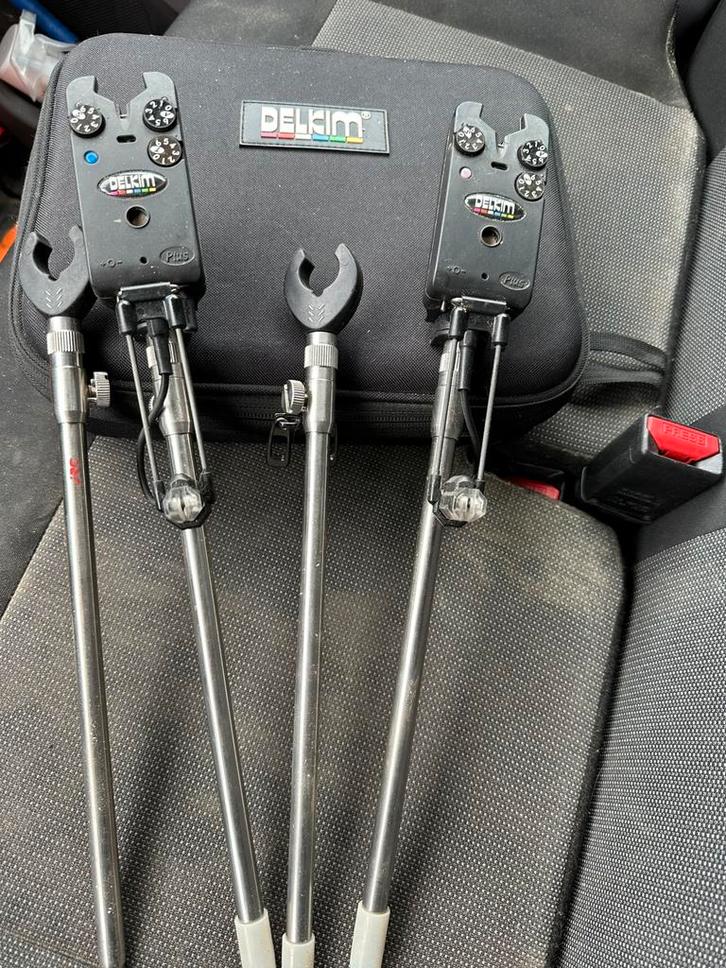 2x delkim tx plus bankstiks en daaitloze ontvanger, Sports nautiques & Bateaux, Pêche à la ligne | Carpes, Comme neuf, Enlèvement