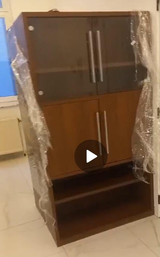 Armoire vitrine donner, 25 à 50 cm, Utilisé, 50 à 100 cm, Chêne