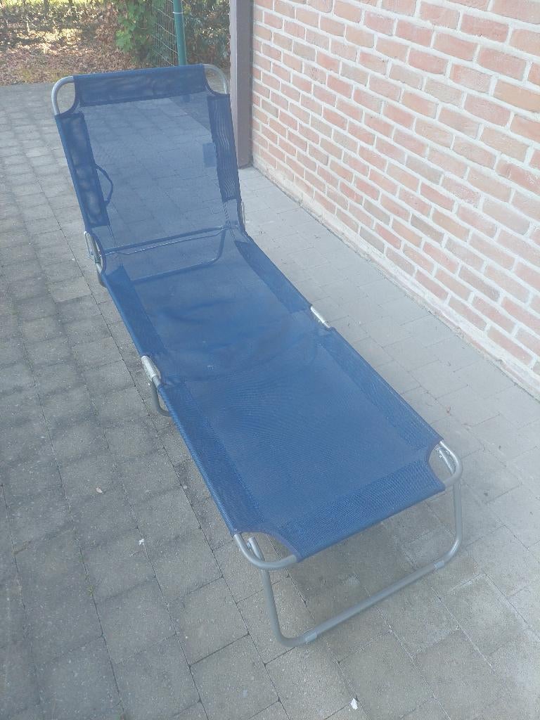 Ligbed inklapbaar, Jardin & Terrasse, Chaises longues, Enlèvement, Comme neuf, Synthétique, Pliant