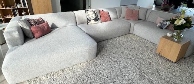 ZETEL, grijs, U-vorm, zeer goede staat, Huis en Inrichting, Zetels | Zetels, Gebruikt, Hoekbank, Overige maten, 300 cm of meer