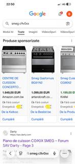 Grande cuisinière en inox marque SMEG, Electroménager, Gaz, Enlèvement, Utilisé, À Poser