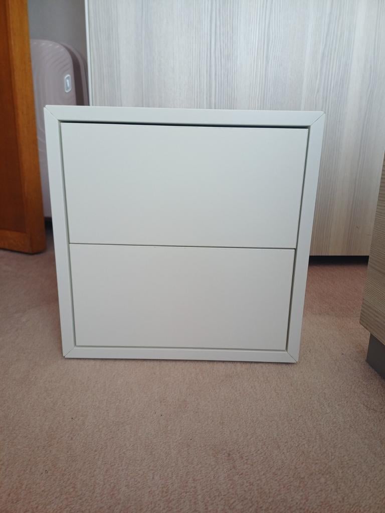 Witte ladeblok met 2 schuiven, 1 ou 2 tiroirs, Enlèvement, Comme neuf