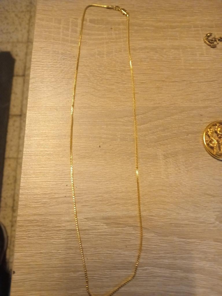 fin colier plaqué or, GF 18 K, Bijoux, Sacs & Beauté, Colliers, Enlèvement ou Envoi, Or, Or