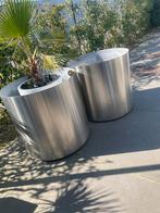 2 rsv bloempotten, Tuin en Terras, Ophalen, Gebruikt, Rond, Metaal