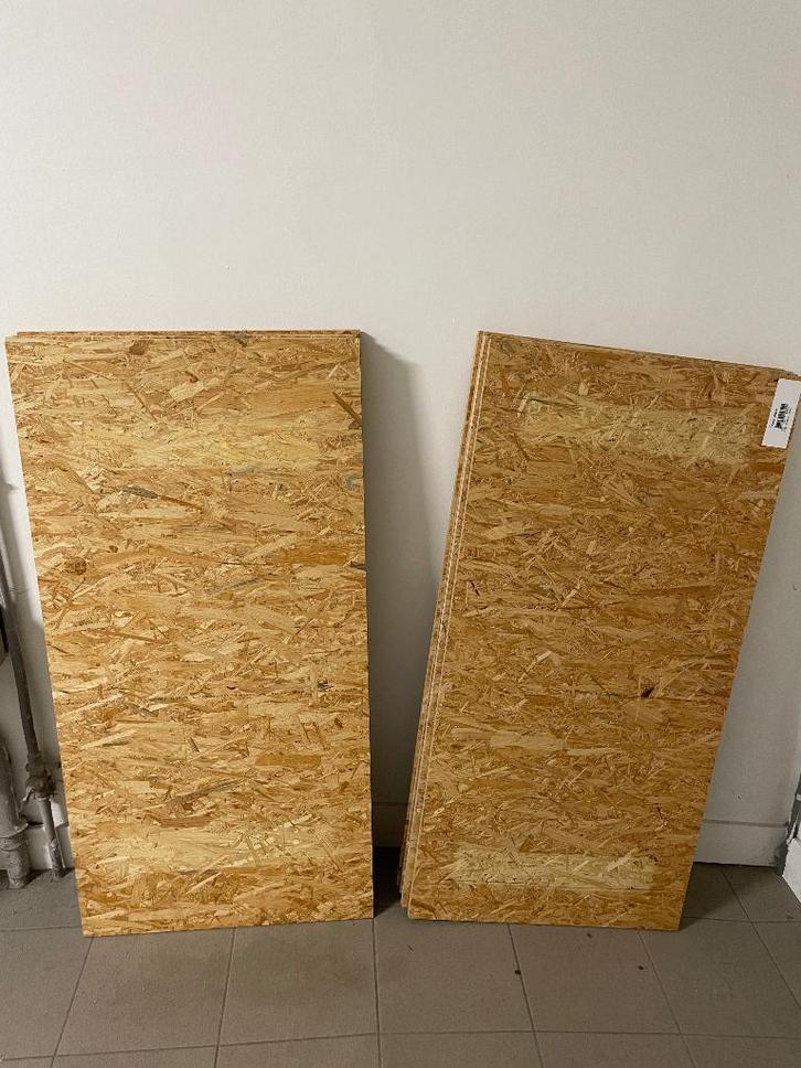 Plaques OSB 125 cm x 62,5 cm x 18 mm, Bricolage & Construction, Plaques & Panneaux, Comme neuf, Autres matériaux, Moins de 20 mm