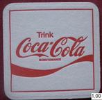 Vierkant Duits Coca Cola bierviltje onderzetter Trink Coca-, Ophalen of Verzenden, Nieuw