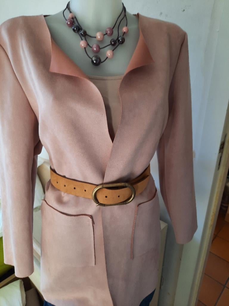 Lichte jas, Ophalen of Verzenden, Zo goed als nieuw, Maat 38/40 (M), Roze