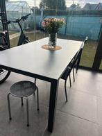 Tafel Bois Le Duc - Glazen blad, Jardin & Terrasse, Enlèvement, Comme neuf, Aluminium
