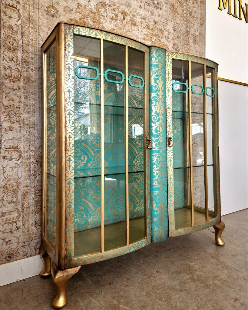 India Ibiza vitrinekast/ unieke handbeschilderde kast, Ophalen