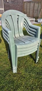 Tuinset tafel en 4 stoelen, Salons de jardin, Synthétique, Utilisé, Enlèvement