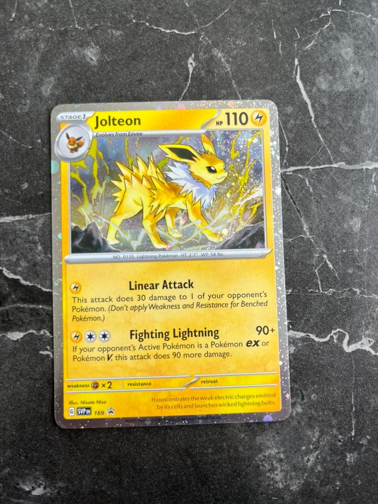 Jolteon 169 Black Star Promo Prismatic Evolutions, Ophalen of Verzenden, Zo goed als nieuw