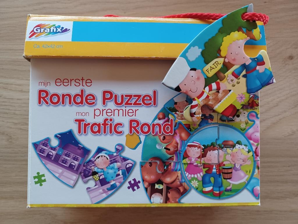 Mijn eerste Ronde Puzzel - 12 grote stukken, Ophalen of Verzenden, 10 tot 50 stukjes, Gebruikt, 2 tot 4 jaar