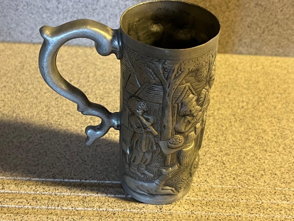 tinnen beker, Antiek en Kunst, Ophalen