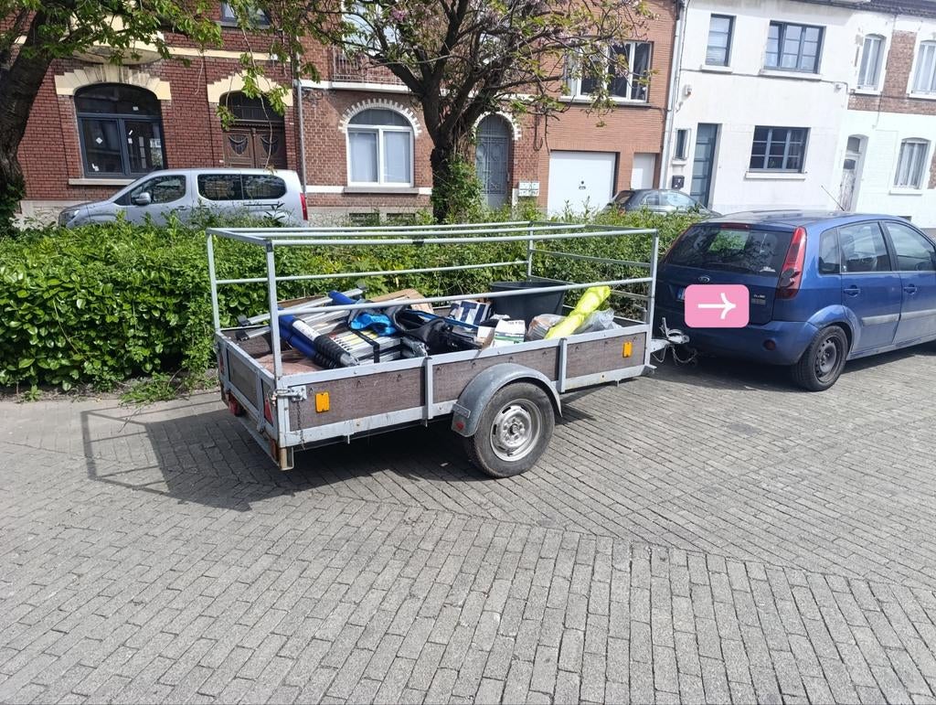 Remorque robuste avec cadre pour fermer 250 x 125 x 100, Enlèvement ou Envoi