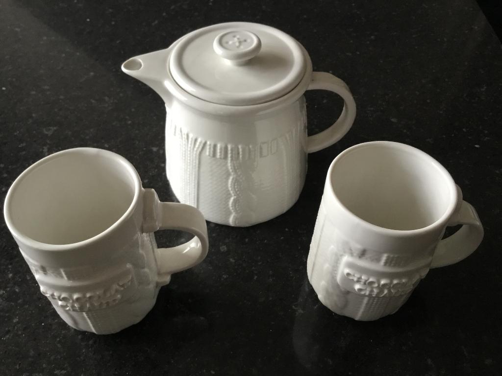 Riviera maison kan en 2 tassen chaud chocolate, Overige typen, Nieuw, Ophalen of Verzenden, Wit