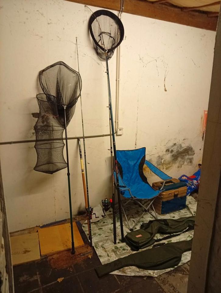 Vis materiaal te koop wegens einde hobby, Watersport en Boten, Hengelsport | Algemeen, Gebruikt, Complete hengel, Ophalen